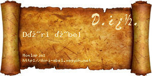 Dóri Ábel névjegykártya